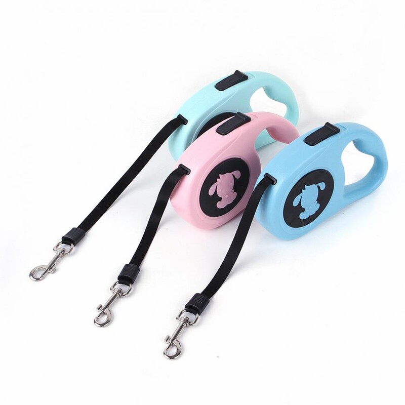 3 metri 5 metri lesă retractabilă pentru câini, o singură cheie, lesă pentru animale de companie, frânghie pentru câini cu extindere automată, consumabile pentru animale de companie