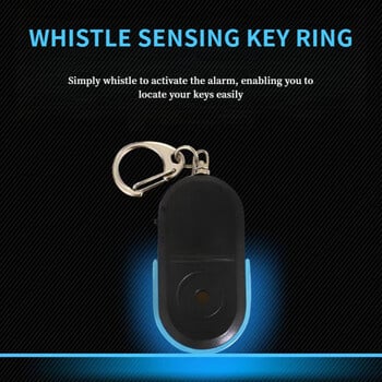 Smart Find Locator Anti-Lost Key Finder Ключодържател Whistle Beep Звуков контрол LED фенер Преносим автомобил Мини Finder