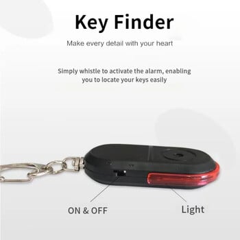 Smart Find Locator Anti-Lost Key Finder Ключодържател Whistle Beep Звуков контрол LED фенер Преносим автомобил Мини Finder