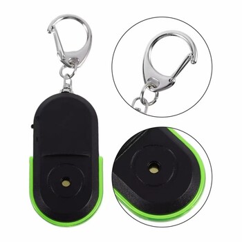 Smart Find Locator Anti-Lost Key Finder Ключодържател Whistle Beep Звуков контрол LED фенер Преносим автомобил Мини Finder