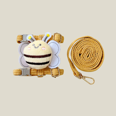 Set povodaca za kućne ljubimce. Slatki pojasevi za mačke, pčelice, mekani podesivi pojasevi za hodanje na otvorenom Anti-lost Puppy, povodac za mačke Potrepštine za kućne ljubimce