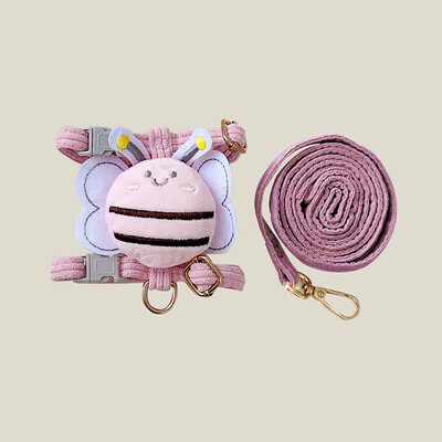 Set povodaca za kućne ljubimce. Slatki pojasevi za mačke, pčelice, mekani podesivi pojasevi za hodanje na otvorenom Anti-lost Puppy, povodac za mačke Potrepštine za kućne ljubimce