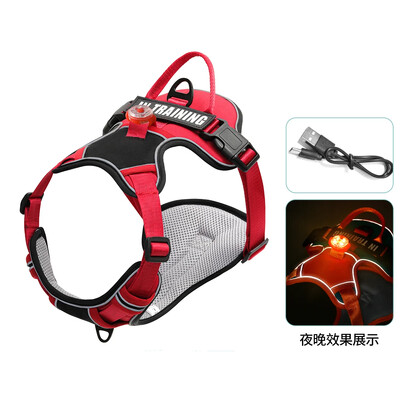 Svjetlo koje se puni putem USB-a Oprtač za pse Personalizirani prsluk s remenom za pse Prozračni podesivi remen za kućne ljubimce pogodan za male do srednje velike pse