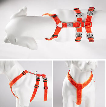 Winhyepet Dog Harness Pet Strap Регулируема жилетка Тройна анти-бягство Пътуване Разходка Аксесоари за домашни любимци за малки средни и големи кучета