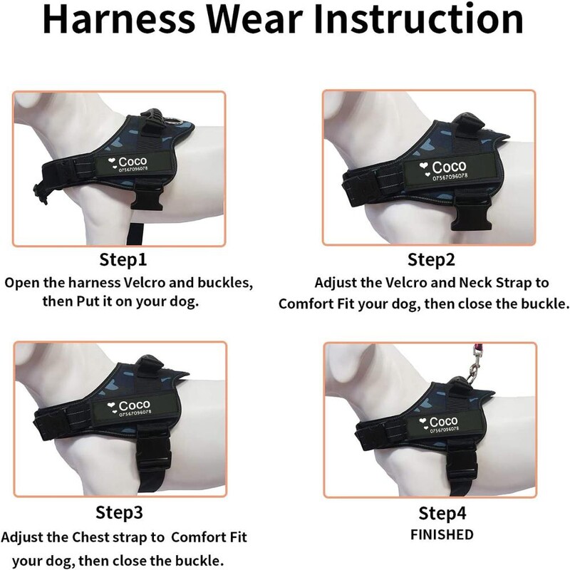 Krāsainas suņu zirglietas ar pielāgojamām etiķetēm Atstarojoša suņu kaklasiksna bez vilkšanas Droša suņu apmācība Pastaigas kāpšanas veste Bezmaksas piegāde