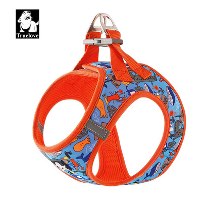 TRUELOVE TLH3016 Liemenės tipo lengvi naminių gyvūnėlių diržai, skirti lauko veiklai, nailono tamprus audinys 3M atspindintis titano D formos sagtis