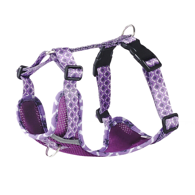 Kvėpuojantis tinklelio spausdintas šunų diržas Patogi naminių gyvūnėlių liemenė Mažas ir vidutinis reguliuojamo dydžio šuniui