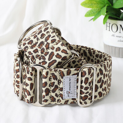 Italų kurtas Whippet Martingale platus reguliuojamas šuns antkaklio raštas medvilninis antkaklis