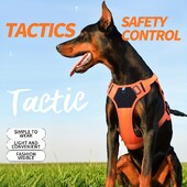 Suņu iejūga, Regulējama No-Pull Comfort-Fit No-Pull - Regulējama, atstarojoša veste lielām šķirnēm - Ideāli piemērota piedzīvojumiem brīvā dabā