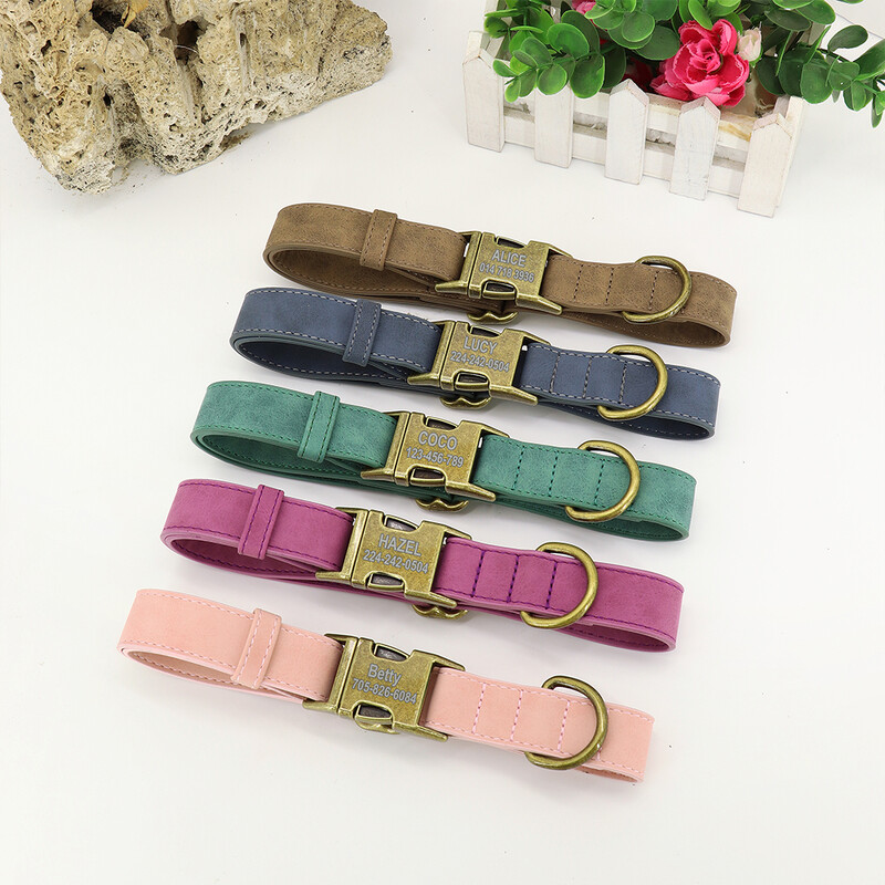 Obojky pre psov, personalizované obojky s prackou, gravírovanie zadarmo, menovky pre malé, stredné, veľké psy, mops, pitbul, buldog, bígl
