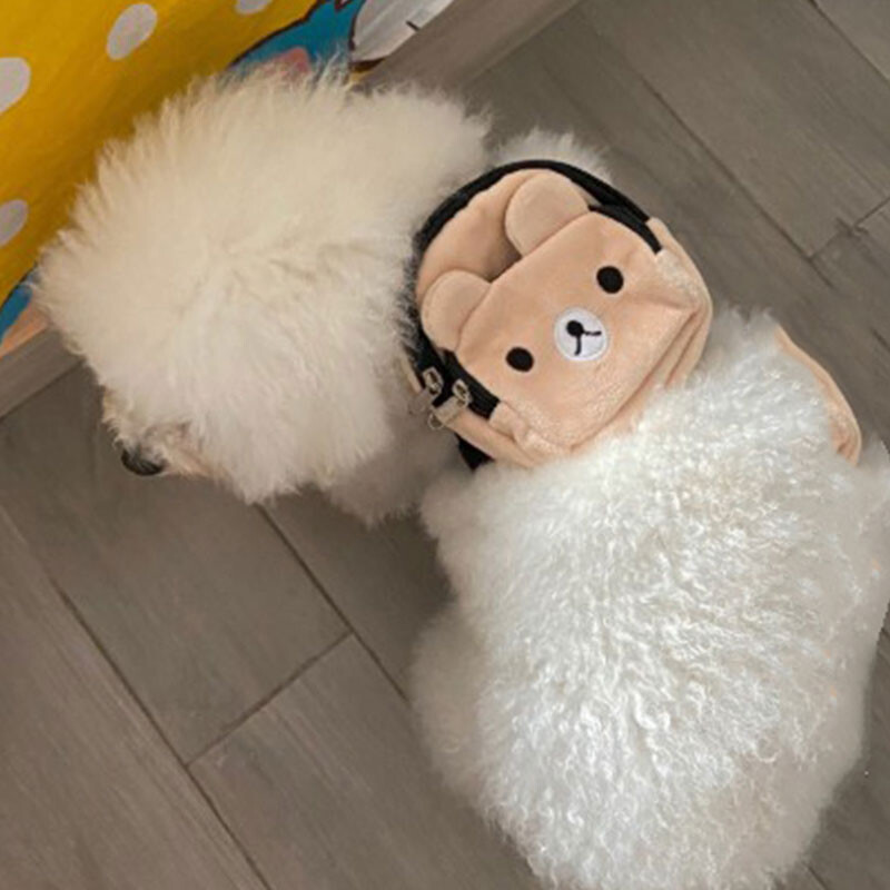 Didelės talpos šunų kuprinė mažiems ir vidutiniams šunims krepšys Mielas čihuahua šuniuko mokyklinis krepšys naminių gyvūnėlių užkandžių krepšys Perros šunų priedai Chien