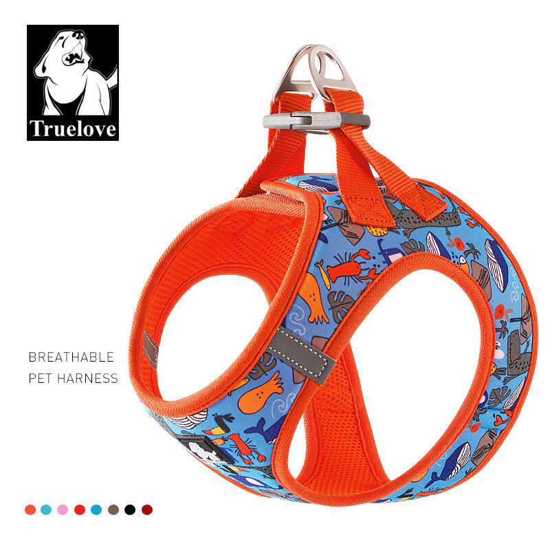 „Truelove Pet“ petnešos „Soft Air Mesh“ reguliuojamos šviesą atspindinčios liemenės mažoms ir vidutinėms veislėms be traukimo, reguliuojamos šunų petnešos TLH3016
