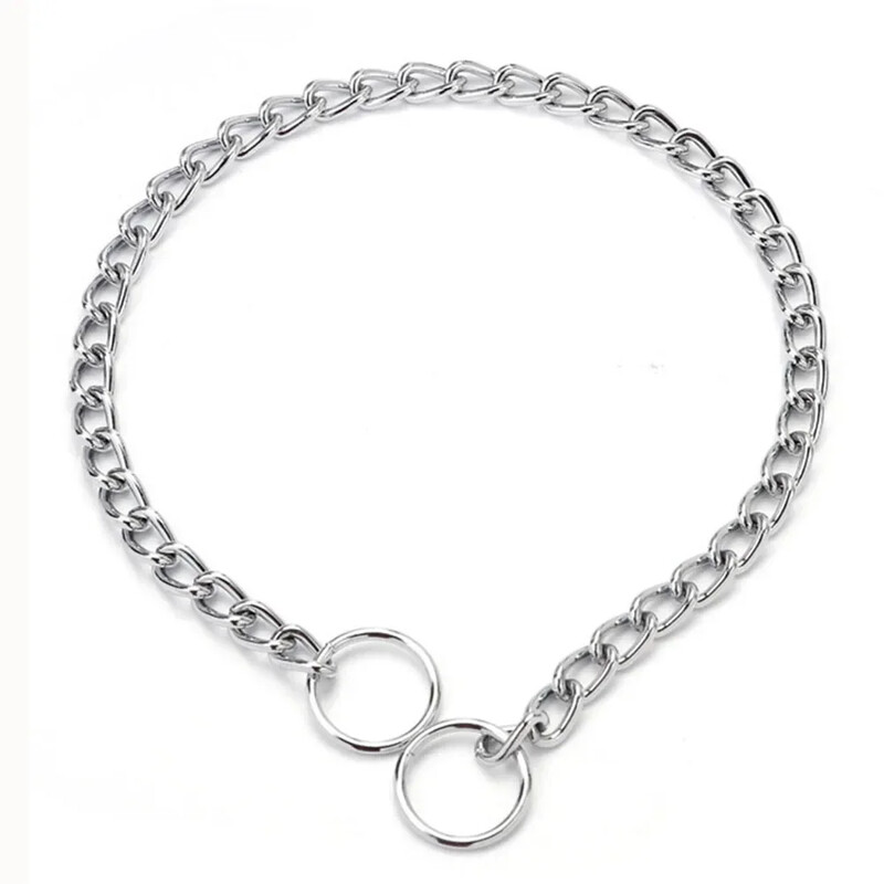 Pet P Snake Grandininis antkaklis šuniui užsegimo antkaklis nerūdijančio plieno šunims Reguliuojamas šunų dresavimo antkaklis buldogui