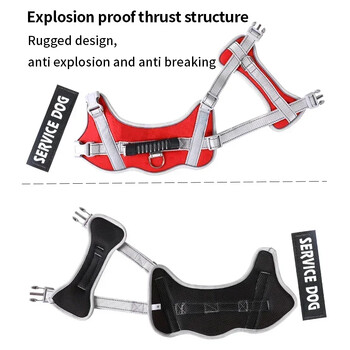 Λουρί για σκύλους υπηρεσίας με προσαρμοσμένη ετικέτα ταυτότητας ρυθμιζόμενο λουρί γιλέκου σκύλου με λουρί για μεγάλους σκύλους Αξεσουάρ εκπαίδευσης σκύλων εξωτερικού χώρου