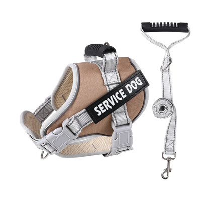 Tarnybiniai šunų diržai su individualia ID žyma Reguliuojami šunų diržai šunų liemenės pavadėlis dideliems šunims Lauko šunų dresūros priedai