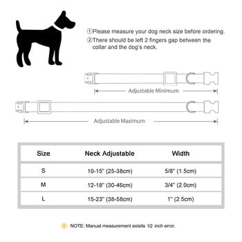 Персонализиран найлонов нашийник за кучета Издръжливи нашийници за кучета от PU кожа Колие Персонализирани нашийници за идентификация на домашни любимци за малки, средни големи кучета Парти