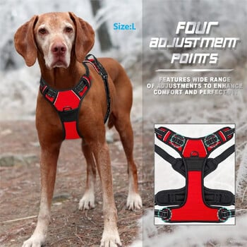 No Pull Harness Front Clip para cão grande, Heavy Duty, reflexivo, fácil controle, alça, andando