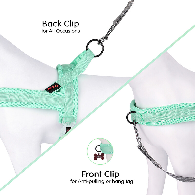 Minkšti, netraukiami šunų diržai nailoniniai Pitbull šunų šuniukų diržai paminkštinti naminių gyvūnėlių liemenė, reguliuojama mažo vidutinio dydžio šuniui čihuahua mopsui