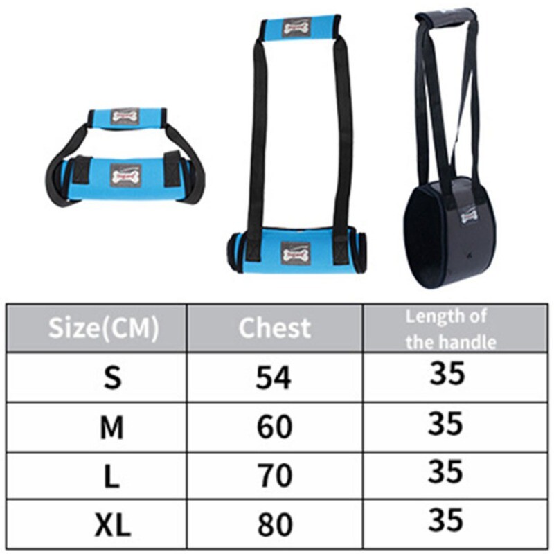 Šunų pakėlimo diržai šunų pagalbai ir seniems šunims Reguliuojamas šuns užpakalinės kojos diržas, skirtas senų neįgalių sąnarių traumoms augintinio užpakalinės kojos atrama