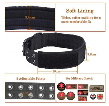 Ρυθμιζόμενο κολάρο σκύλου Classic Reflective Training Military Dog Collar Nylon Heavy Duty Tactical Dog Collar German Shepherd