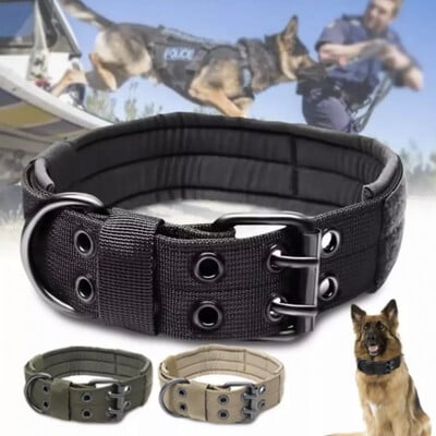 Ρυθμιζόμενο κολάρο σκύλου Classic Reflective Training Military Dog Collar Nylon Heavy Duty Tactical Dog Collar German Shepherd