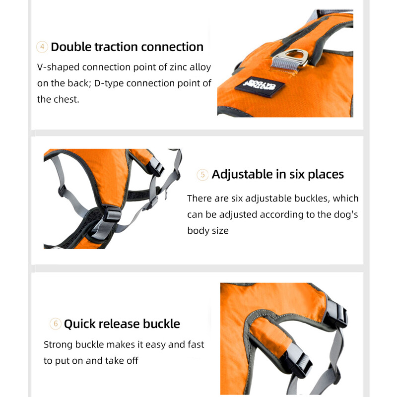 Ham reflectorizant din nailon pentru câini pentru animale de companie, fără tragere, reglabil, mediu mare, obraznic, vestă pentru câini, plumb pentru vehicule de siguranță, mers, alergare