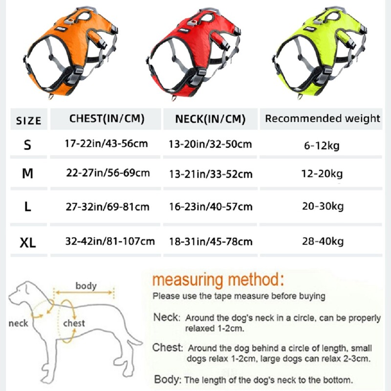 Ham reflectorizant din nailon pentru câini pentru animale de companie, fără tragere, reglabil, mediu mare, obraznic, vestă pentru câini, plumb pentru vehicule de siguranță, mers, alergare