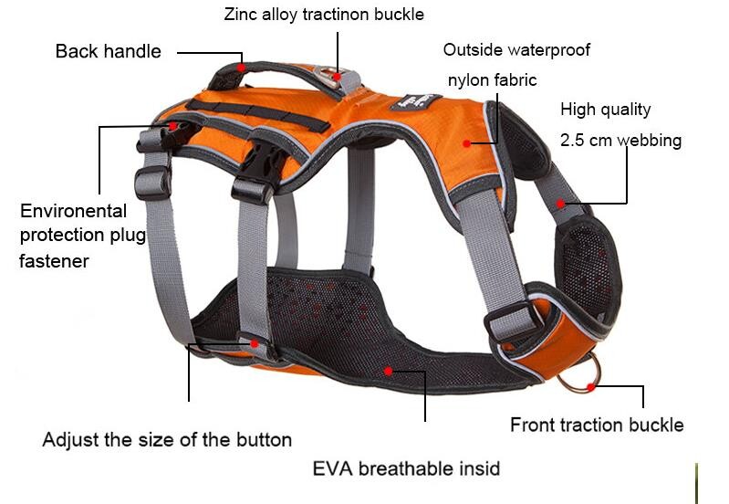 IŠPARDAVIMAS Šunų diržų dresavimo liemenė vidutinio dydžio šunims Reguliuojamas tvirtas lauko nuotykių kelionių diržas Pitbull Dropshipping