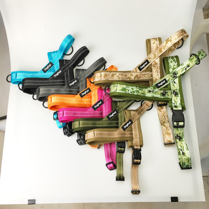 No Pull Dog petnešos Tinklinis pamušalas Reguliuojamas vaikščiojimo su gyvūnais treniruoklių liemenė mažiems vidutiniams dideliems šunims Šviesą atspindintis nailoninis pavadėlis