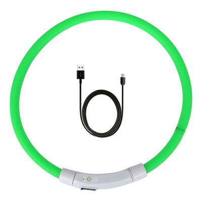 Nakts drošība Mirgojoša mirdzoša kaklasiksna Nakts apgaismojoša uzlādes kaklasiksna Led USB suņu kaklasiksna mājdzīvnieku aksesuāri suņu aksesuāri