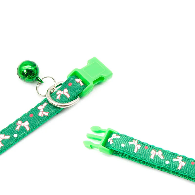 Reguliuojama sagtimi naminių gyvūnėlių antkaklis su varpeliu kačių šunų antkakliu Kalėdų individualizuotos kačiuko šuniuko naminių gyvūnėlių aksesuarai