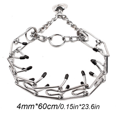 Lielo suņu mājdzīvnieku apmācība Stimulējoša suņu apmācības ķēde Mājdzīvnieku piederumi Gumijas uzgaļi Drošs, regulējams, noņemams zaru žņaugs