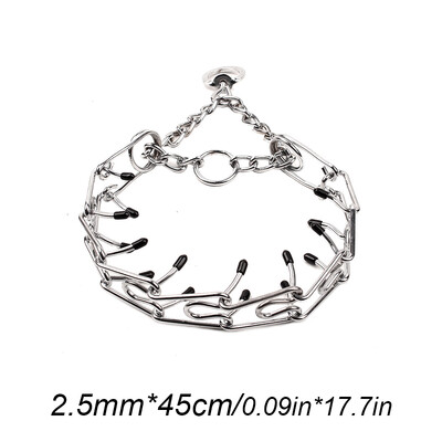 Lielo suņu mājdzīvnieku apmācība Stimulējoša suņu apmācības ķēde Mājdzīvnieku piederumi Gumijas uzgaļi Drošs, regulējams, noņemams zaru žņaugs