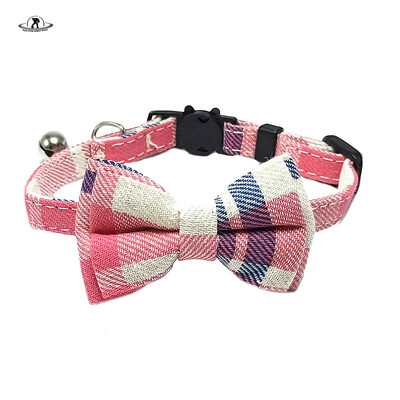 Pet Breakaway kačių antkaklis peteliškės ir varpelio mielas languotas kalėdinis raudonas elastingas reguliuojamas šunų antkaklis su varpeliu mažu varpeliu katėms