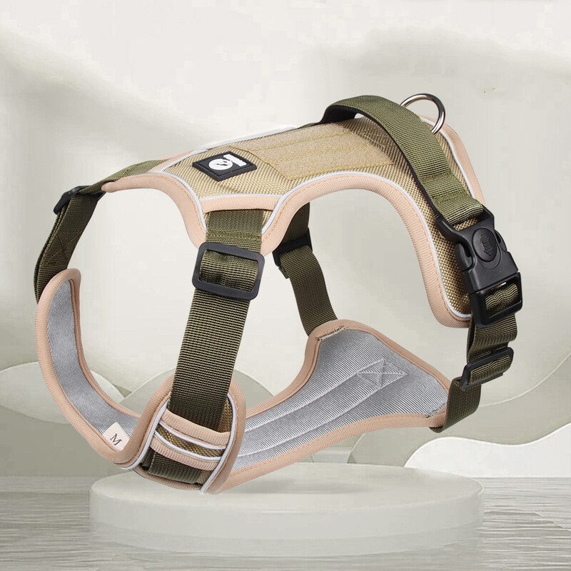 Ham cu șa reflectorizante pentru câini Ham pentru animale de companie reglabil, fără tragere, antrenament de mers, mic, mediu, mare, câini mari, curea pentru piept.