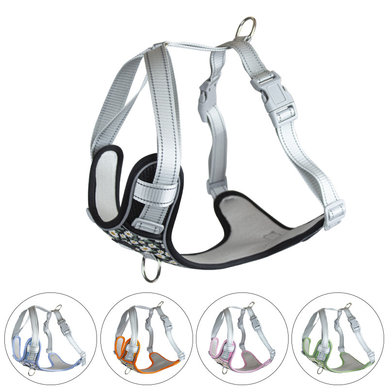 Ham pentru câini reflectorizant pentru antrenament în aer liber, guler de vestă pentru animale de companie, curea de piept potrivită pentru câini mari, mijlocii și mici, hamuri pentru câini imprimate