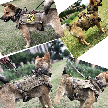 Στρατιωτική Εκπαίδευση Tactical Dog Harness K9 με επένδυση γρήγορης απελευθέρωσης γιλέκο εκπαίδευσης κατοικίδιων σκύλων για σετ μικρού μεγέθους, μεσαίου μεγάλου σκύλου