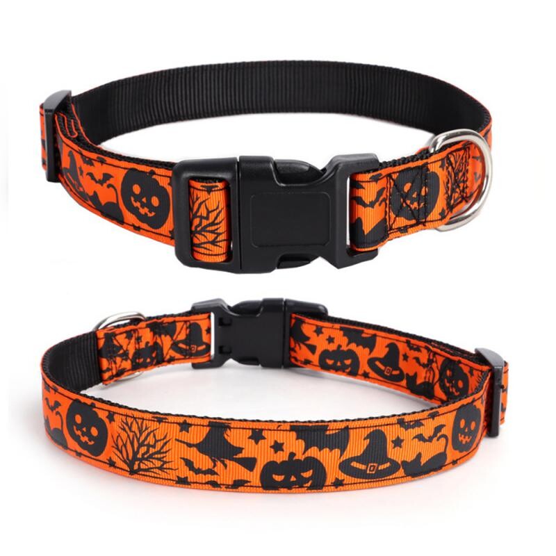 Helovino antkaklis Akį traukiantis antkaklis Nylon Trend Reguliuojamas antkaklis šventinis šuns puošmena namams reikmenys Traukos virvės antkaklis