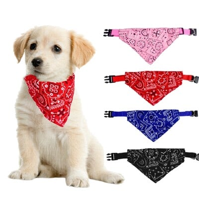 Домашно куче Шал за врата Puppy Cat Dog Collar Bandana Collar Шал с кожена яка Сладки регулируеми малки кучешки нашийници Pet Puppy Cat