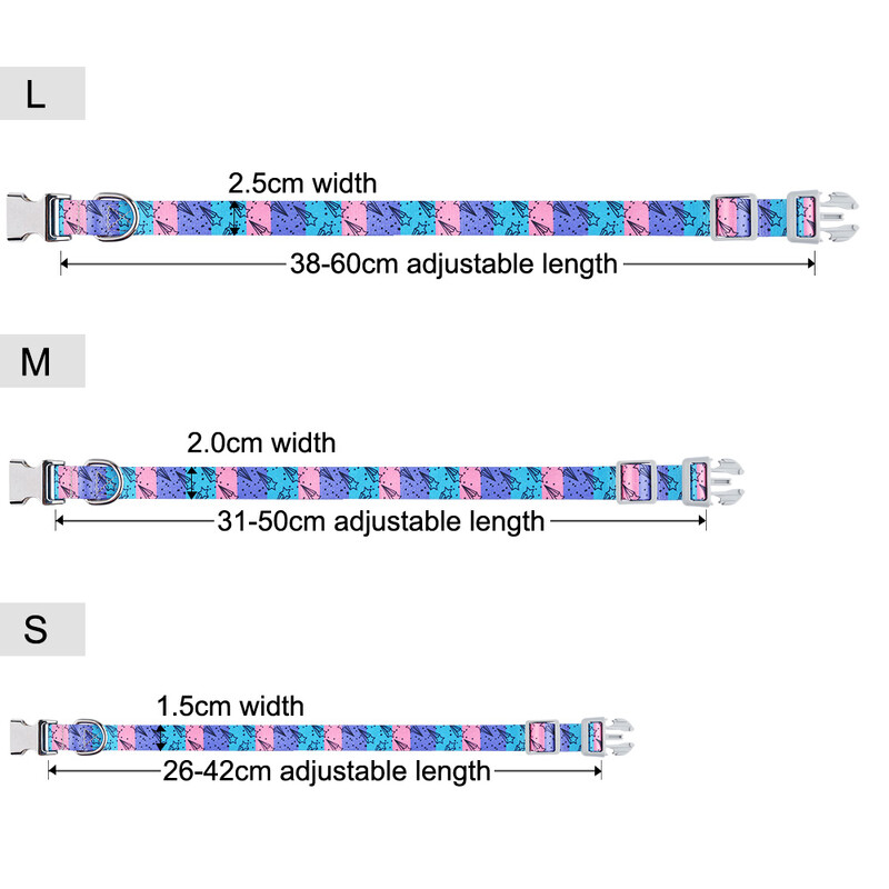 Zgarda de câine din nailon gravată Nume personalizat Plăcuță de identificare reglabilă gratuită Etichetă de identificare imprimată Personalizat Mic Mare Mediu Produs pentru animale de companie