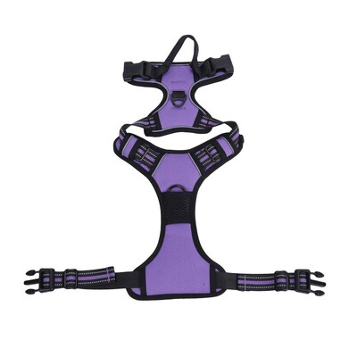 Šunų diržai be traukimo Šviesą atspindinti šunų petnešos liemenė su lengvai valdoma rankena, skirta mažiems dideliems šunims vaikščiojimo lauke mokymo reikmenys