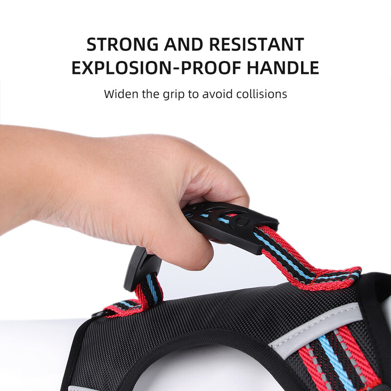 LMZOE Piept pentru animale de companie Spate câine plimbare Rezistent la explozie Cureaua pentru piept pentru câini mari, mijlocii și mici Vestă cu spate cros corgi Corgi de transport