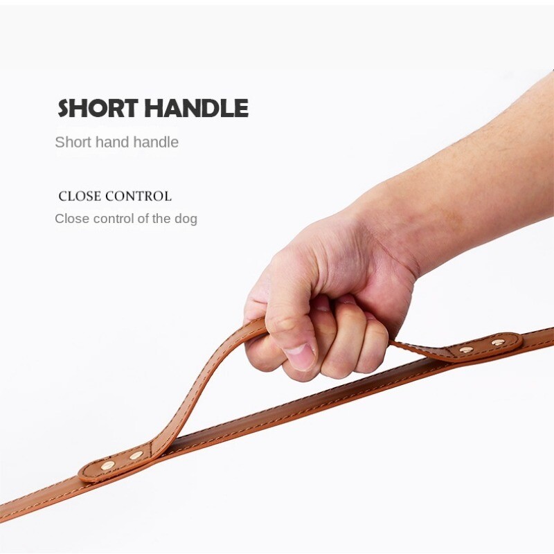 Ūdensnecaurlaidīga ādas suņu krūšu siksna Rokas turēšanas virve Vestes stila Vidēji liels suns Sprādziendrošas pavadas Izbraukuma mājdzīvnieku piederumi