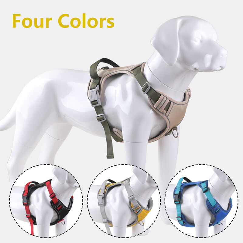 Šunų diržai Šviesą atspindintys, reguliuojami naminių gyvūnėlių diržai be traukimo vaikščiojimo treniruokliai mažiems vidutiniams dideliems šunims krūtinės diržas gaminio diržas