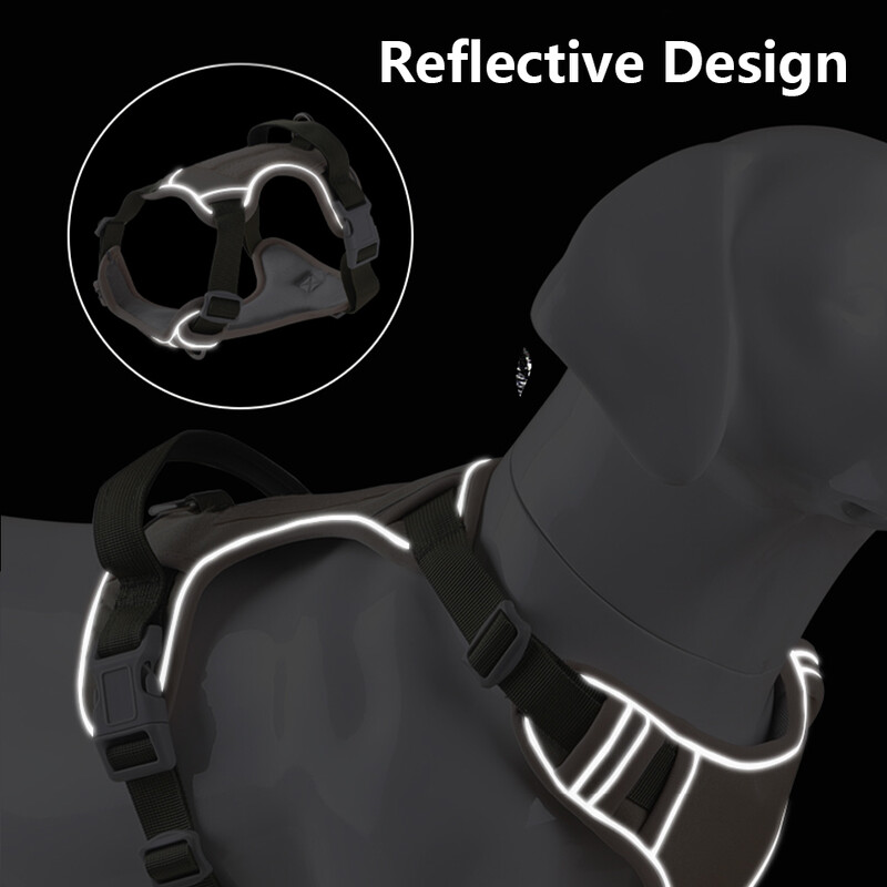 Šunų diržai Šviesą atspindintys, reguliuojami naminių gyvūnėlių diržai be traukimo vaikščiojimo treniruokliai mažiems vidutiniams dideliems šunims krūtinės diržas gaminio diržas