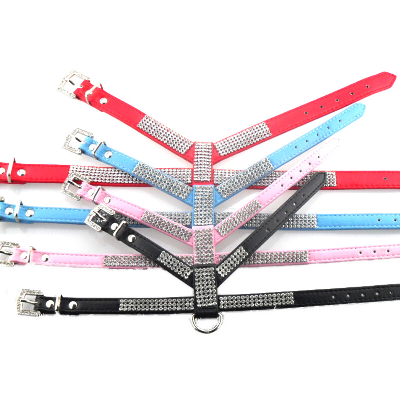 4 dydžių PU odiniai kalnų krištoliniai šunų diržai, saugūs, patogūs apsirengti naminių gyvūnėlių petnešėlių antkaklis mažam vidutiniam dideliam šuniui