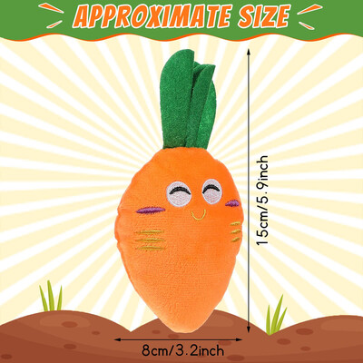 Pas Squeaky Carrot Igračke za pse Plišane, mekane igračke za žvakanje psića Interaktivne potrepštine za kućne ljubimce za male srednje pse Njega zuba