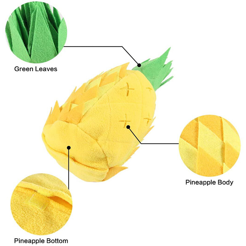 Dėlionės šunims ananasų žaislai skatina natūralų maisto ieškojimą Nešiojamas neslystantis naminių gyvūnėlių kilimėlis Lėtas tiektuvas, kurį lengva valyti