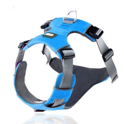 Ham pentru câini pentru animale de companie, din nailon reflectorizant, vestă fără tragere, ham respirabil, ham pentru câini, pentru câini mari, articole de dresaj pentru plimbare în aer liber