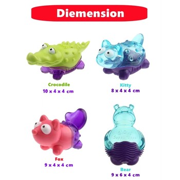 GIGWI Pet Toys Suppa Puppa Series Q Kitten Fox Crocodile Raccoon for Puppy Molar Sounding Toys Αξεσουάρ για σκύλους με αντοχή στο δάγκωμα